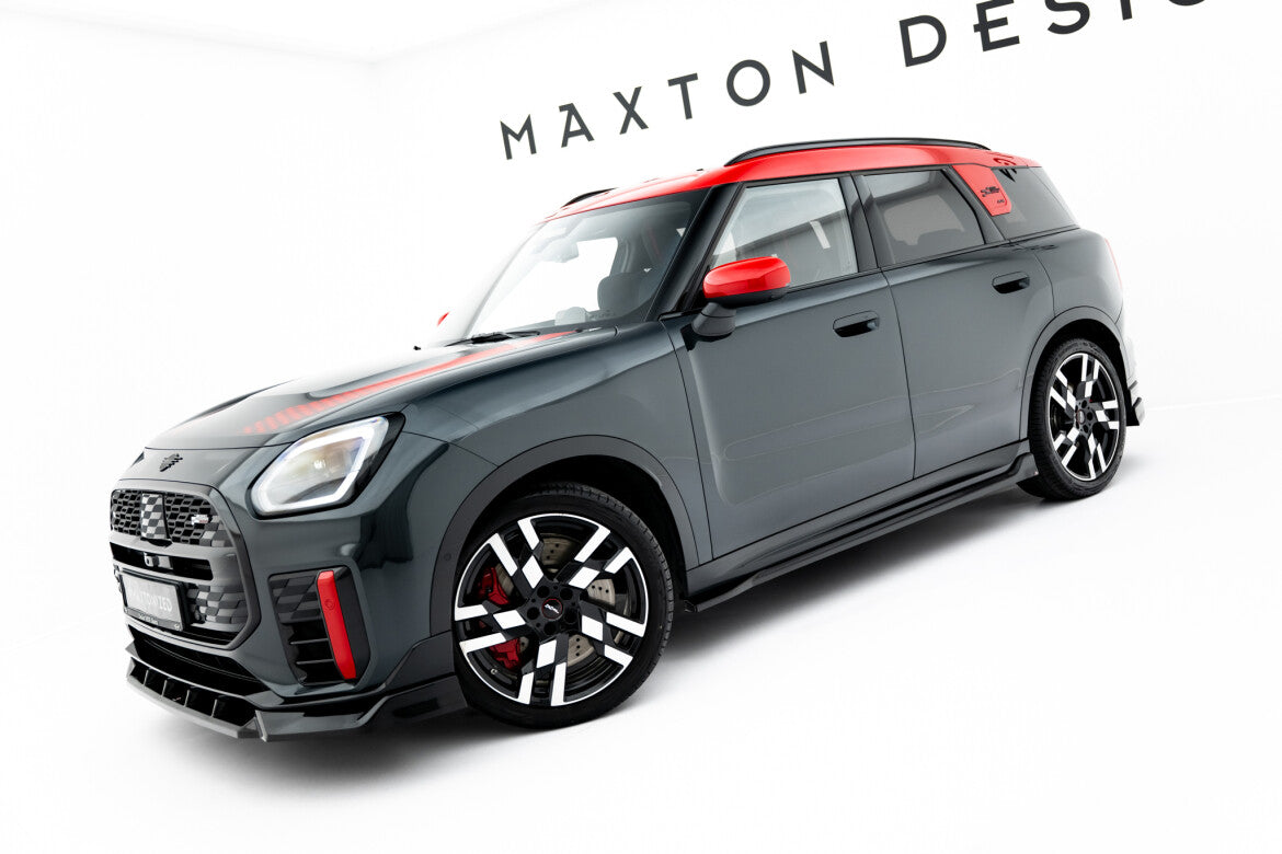 Seitenschweller Ansatz (Paar) passend für Mini Countryman JCW U25 schwarz Hochglanz