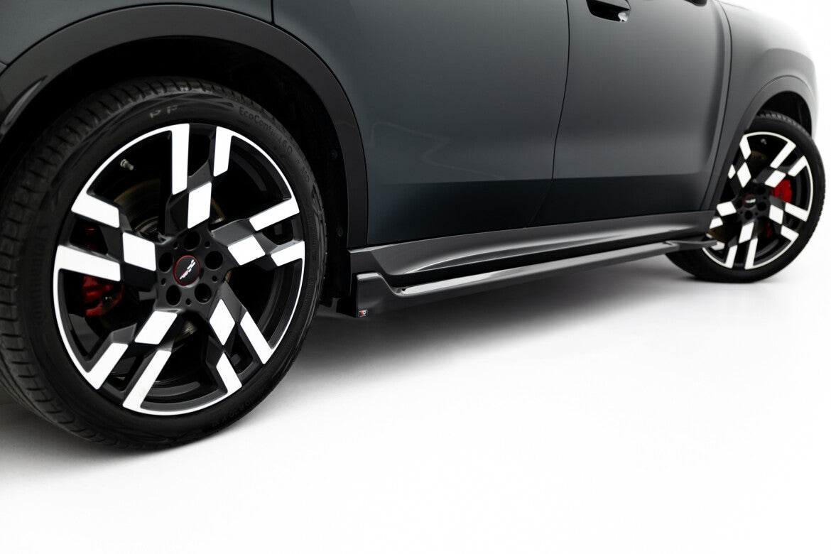 Seitenschweller Ansatz (Paar) passend für Mini Countryman JCW U25 schwarz Hochglanz