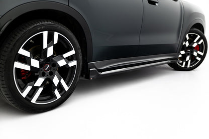 Seitenschweller Ansatz (Paar) passend für Mini Countryman JCW U25 schwarz Hochglanz