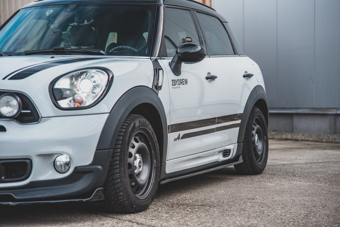 Seitenschweller Ansatz (Paar) passend für Mini Countryman Mk1 JCW schwarz Hochglanz