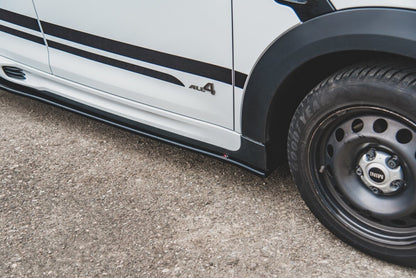 Seitenschweller Ansatz (Paar) passend für Mini Countryman Mk1 JCW schwarz Hochglanz