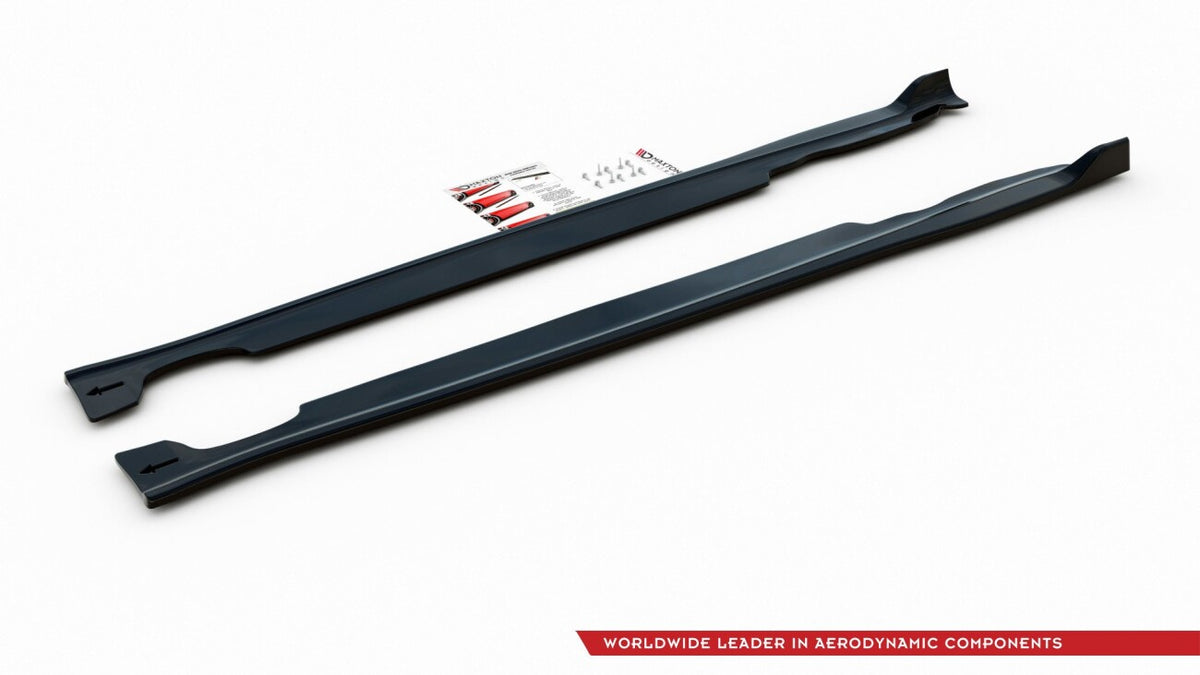 Seitenschweller Ansatz (Paar) passend für Mini Countryman Mk1 JCW schwarz Hochglanz