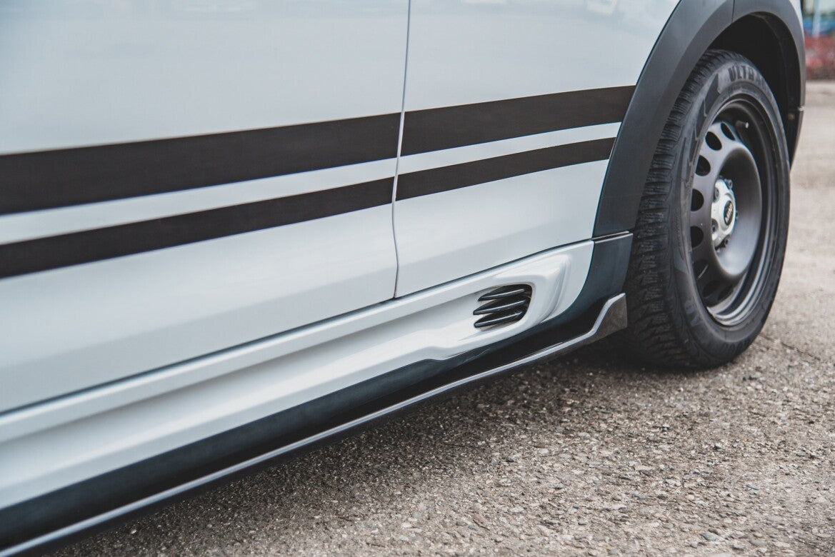 Seitenschweller Ansatz (Paar) passend für Mini Countryman Mk1 JCW schwarz matt