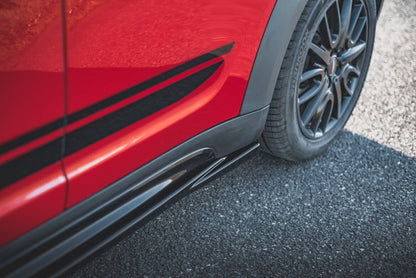 Seitenschweller Ansatz (Paar) passend für Mini Countryman Mk2 F60 JCW schwarz Hochglanz