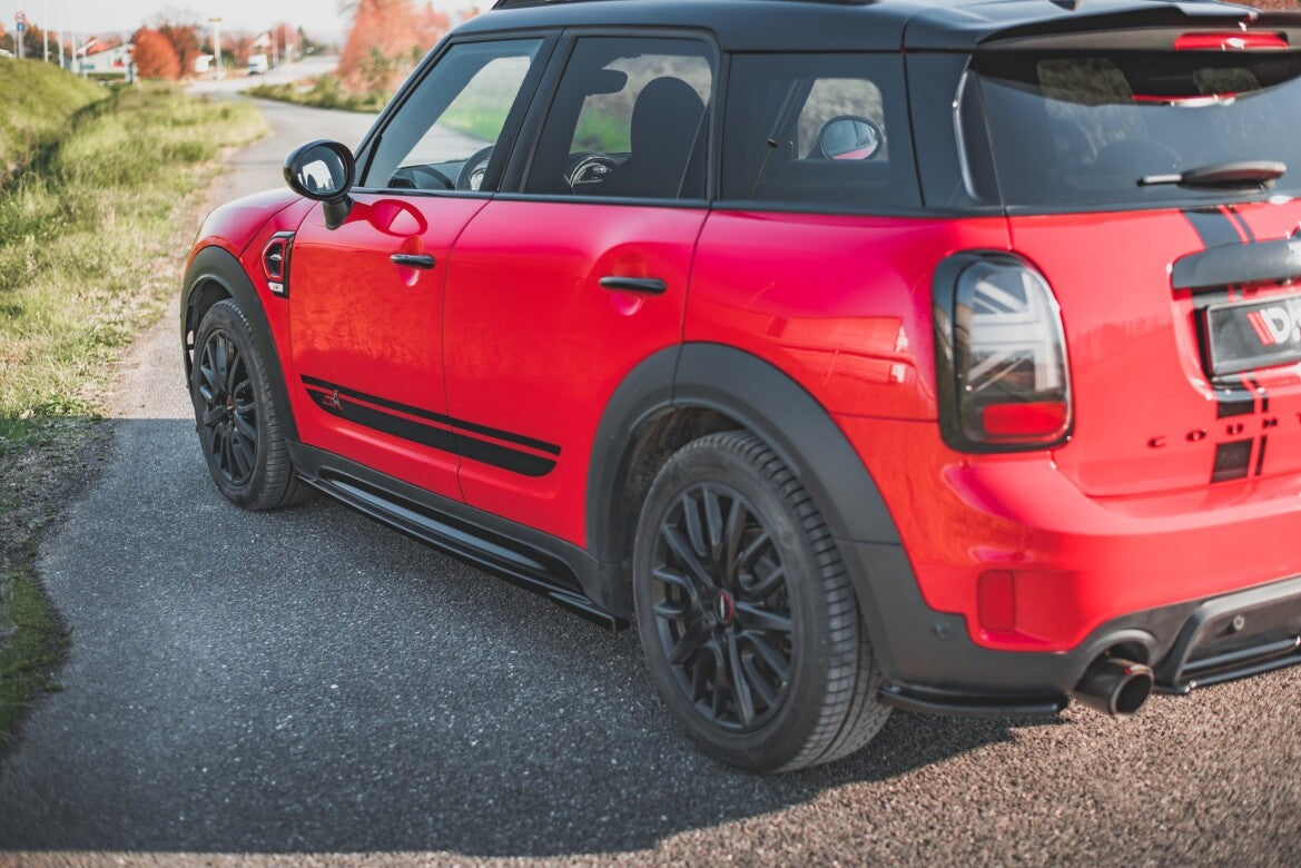 Seitenschweller Ansatz (Paar) passend für Mini Countryman Mk2 F60 JCW schwarz Hochglanz