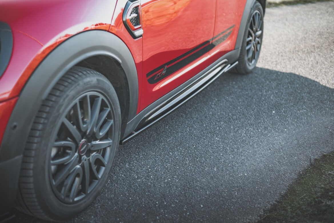 Seitenschweller Ansatz (Paar) passend für Mini Countryman Mk2 F60 JCW schwarz matt