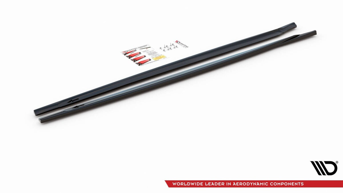 Seitenschweller Ansatz (Paar) passend für Mini Countryman Mk2 F60 JCW schwarz matt