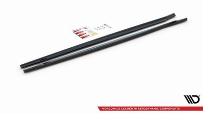 Seitenschweller Ansatz (Paar) passend für Mini Countryman Mk2 F60 JCW schwarz matt