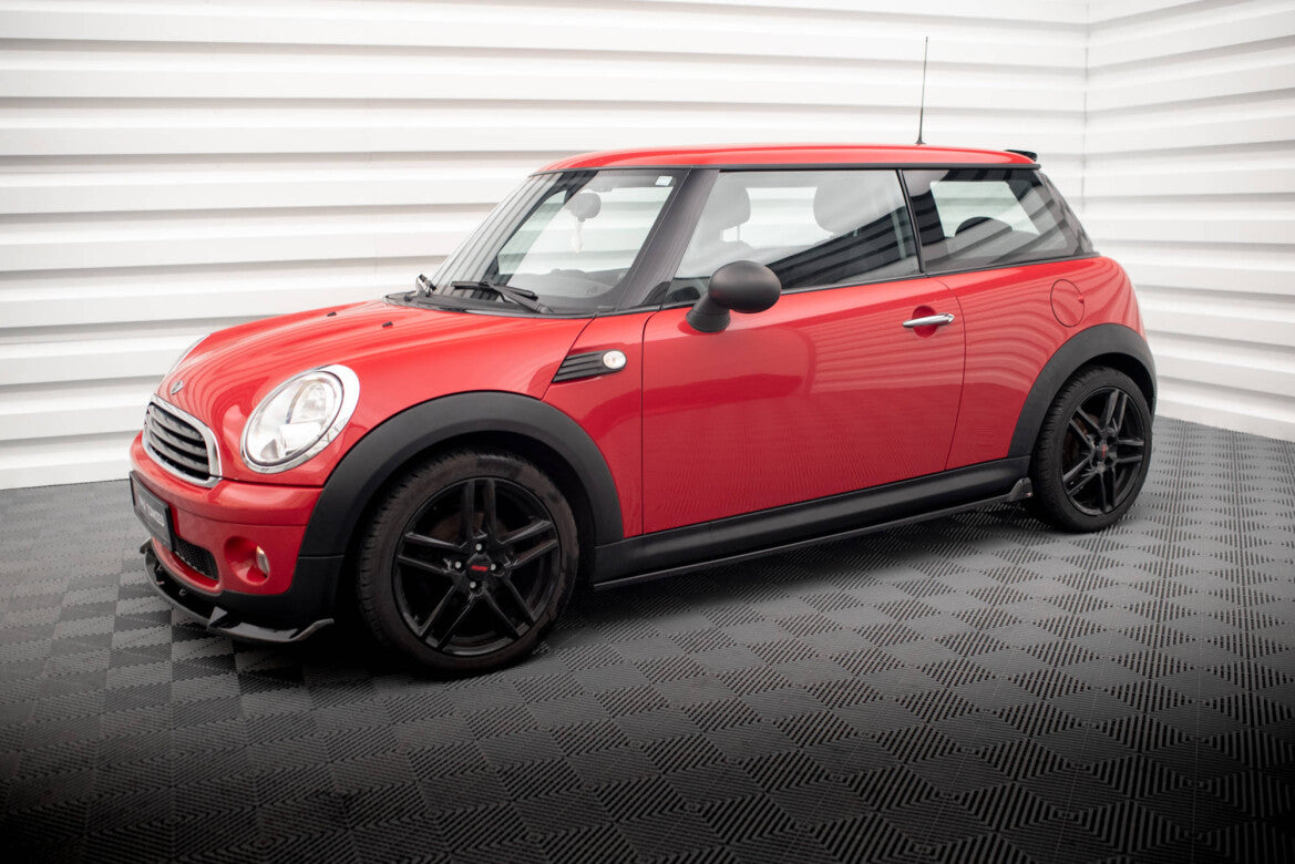 Seitenschweller Ansatz (Paar) passend für Mini One R56 schwarz Hochglanz