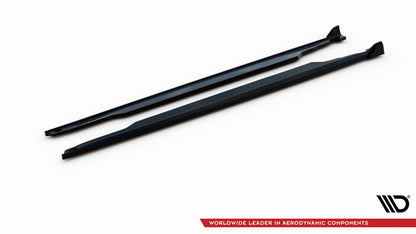 Seitenschweller Ansatz (Paar) passend für Mini One R56 schwarz Hochglanz