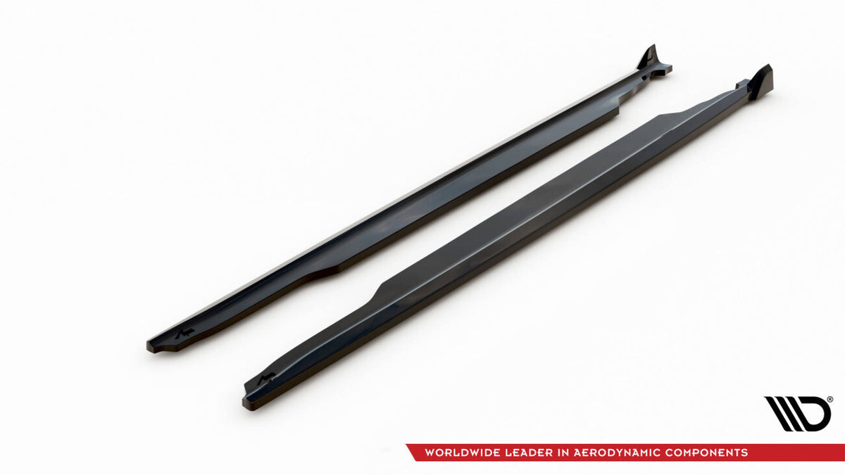Seitenschweller Ansatz (Paar) passend für Mini One R56 schwarz Hochglanz