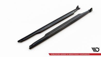 Seitenschweller Ansatz (Paar) passend für Mini One R56 schwarz Hochglanz
