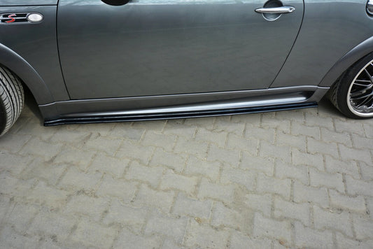 Seitenschweller Ansatz (Paar) passend für Mini R53 Cooper S JCW schwarz Hochglanz