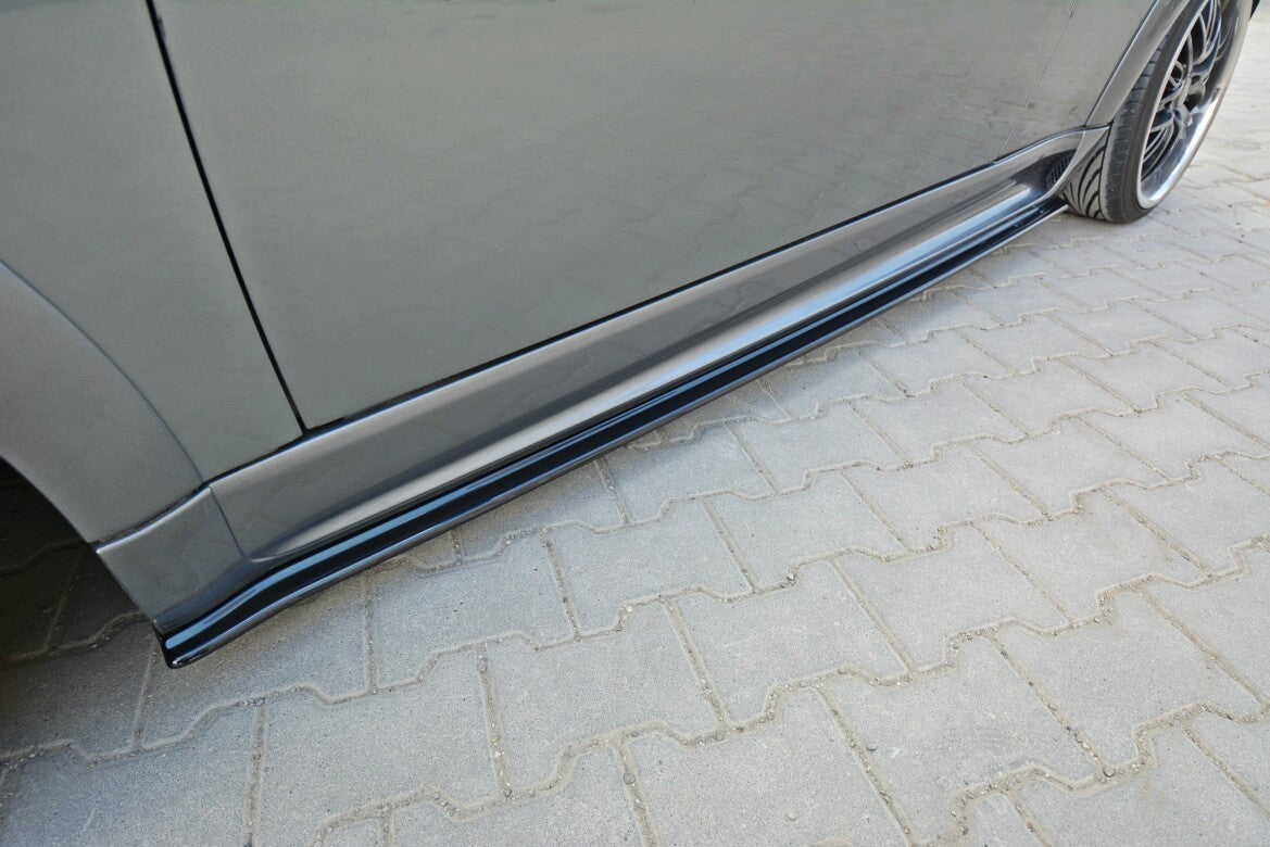 Seitenschweller Ansatz (Paar) passend für Mini R53 Cooper S JCW schwarz Hochglanz