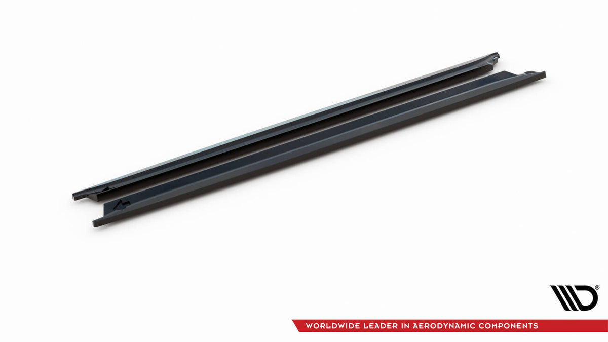 Seitenschweller Ansatz (Paar) passend für Porsche 718 Cayman 982c schwarz Hochglanz