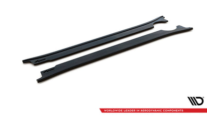 Seitenschweller Ansatz (Paar) passend für Porsche 911 Carrera 4S 992 schwarz Hochglanz