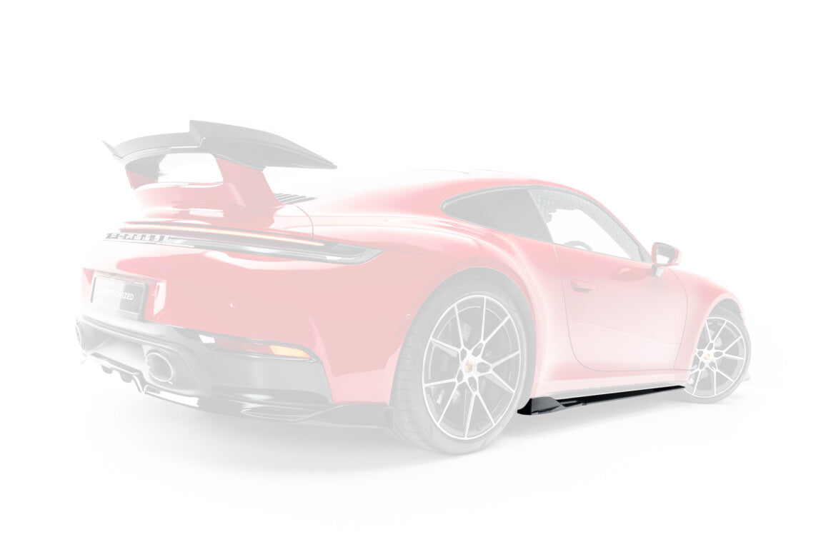 Seitenschweller Ansatz (Paar) passend für Porsche 911 Carrera Aero / Carrera GTS SportDesign 992 Facelift schwarz Hochglanz