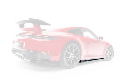 Seitenschweller Ansatz (Paar) passend für Porsche 911 Carrera Aero / Carrera GTS SportDesign 992 Facelift schwarz Hochglanz