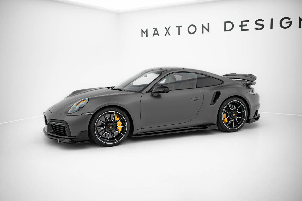 Seitenschweller Ansatz (Paar) passend für Porsche 911 Turbo S Sport Package 992 schwarz Hochglanz