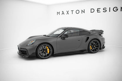 Seitenschweller Ansatz (Paar) passend für Porsche 911 Turbo S Sport Package 992 schwarz Hochglanz