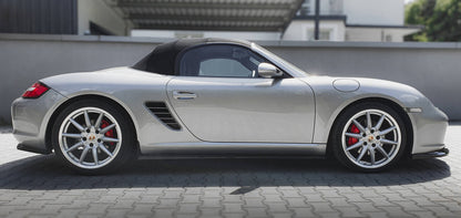Seitenschweller Ansatz (Paar) passend für Porsche Boxster 987 schwarz Hochglanz