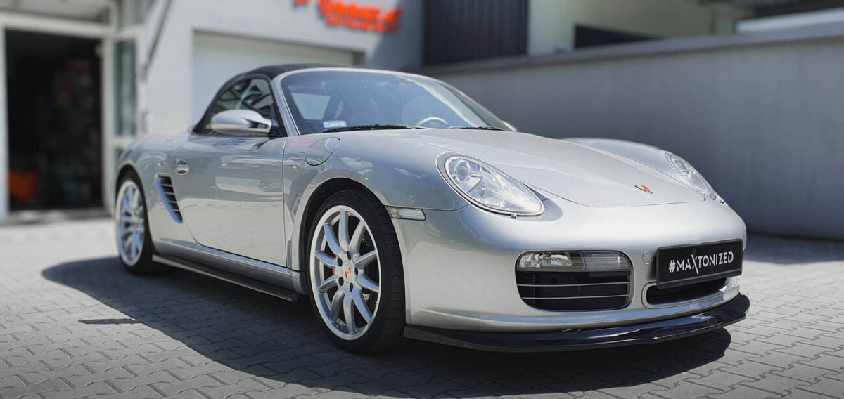 Seitenschweller Ansatz (Paar) passend für Porsche Boxster 987 schwarz Hochglanz
