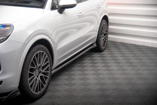 Seitenschweller Ansatz (Paar) passend für Porsche Cayenne Coupe / SUV Mk3 schwarz Hochglanz