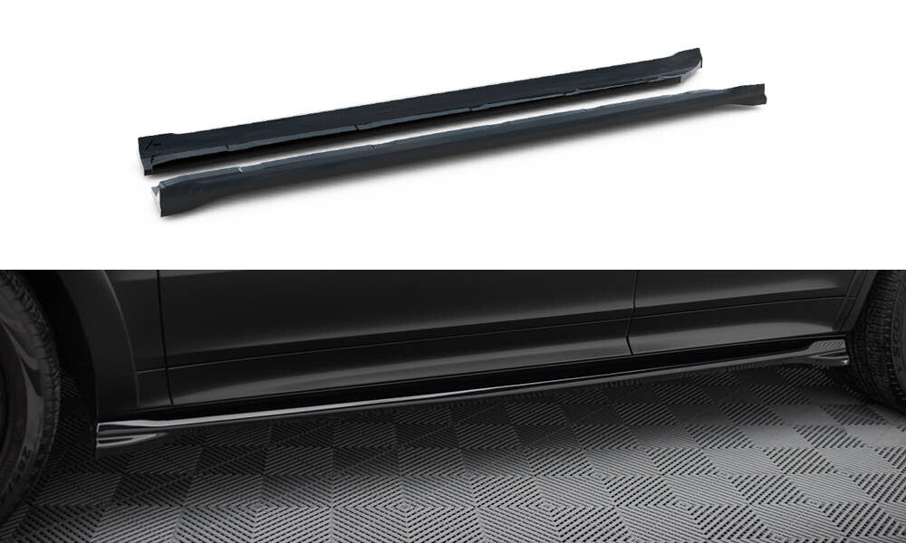 Seitenschweller Ansatz (Paar) passend für Porsche Cayenne Sport Design Mk3 / Standard Mk3 FL schwarz Hochglanz