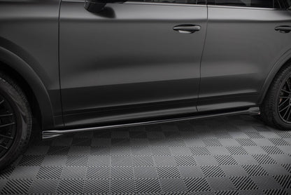 Seitenschweller Ansatz (Paar) passend für Porsche Cayenne Sport Design Mk3 / Standard Mk3 FL schwarz Hochglanz