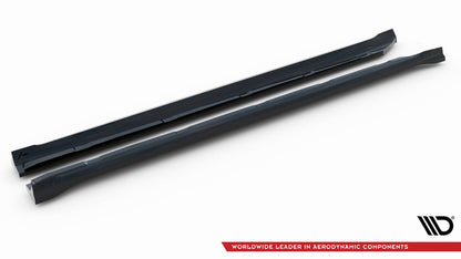 Seitenschweller Ansatz (Paar) passend für Porsche Cayenne Sport Design Mk3 / Standard Mk3 FL schwarz Hochglanz