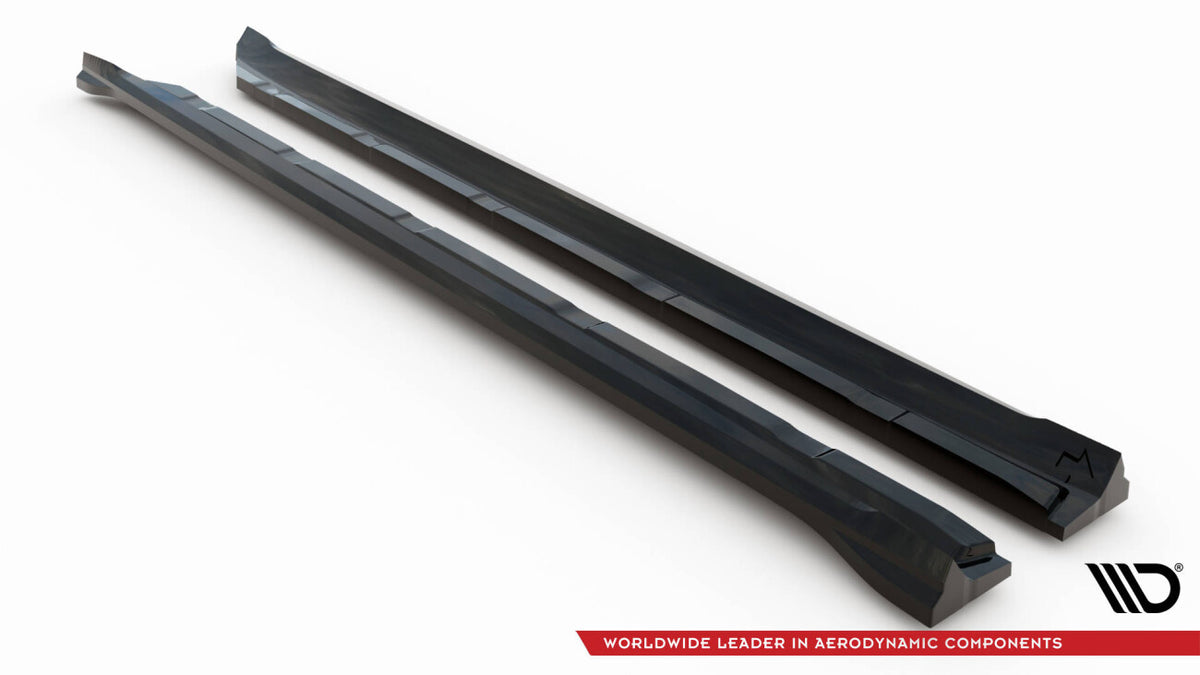Seitenschweller Ansatz (Paar) passend für Porsche Cayenne Sport Design Mk3 / Standard Mk3 FL schwarz Hochglanz