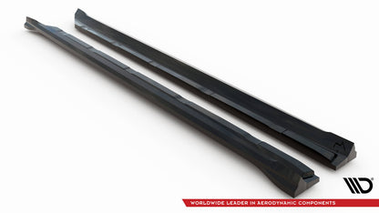 Seitenschweller Ansatz (Paar) passend für Porsche Cayenne Sport Design Mk3 / Standard Mk3 FL schwarz Hochglanz