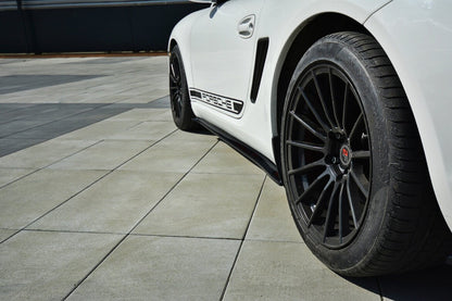 Seitenschweller Ansatz (Paar) passend für Porsche CAYMAN S 987C schwarz Hochglanz