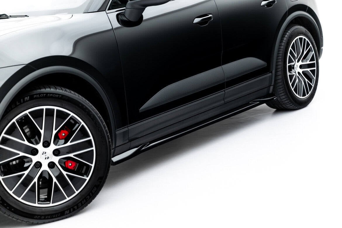 Seitenschweller Ansatz (Paar) passend für Porsche Macan EV Mk1 schwarz Hochglanz