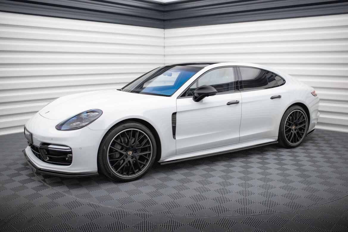 Seitenschweller Ansatz (Paar) passend für Porsche Panamera GTS 971 schwarz Hochglanz