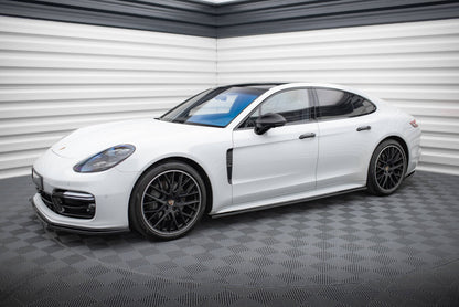 Seitenschweller Ansatz (Paar) passend für Porsche Panamera GTS 971 schwarz Hochglanz