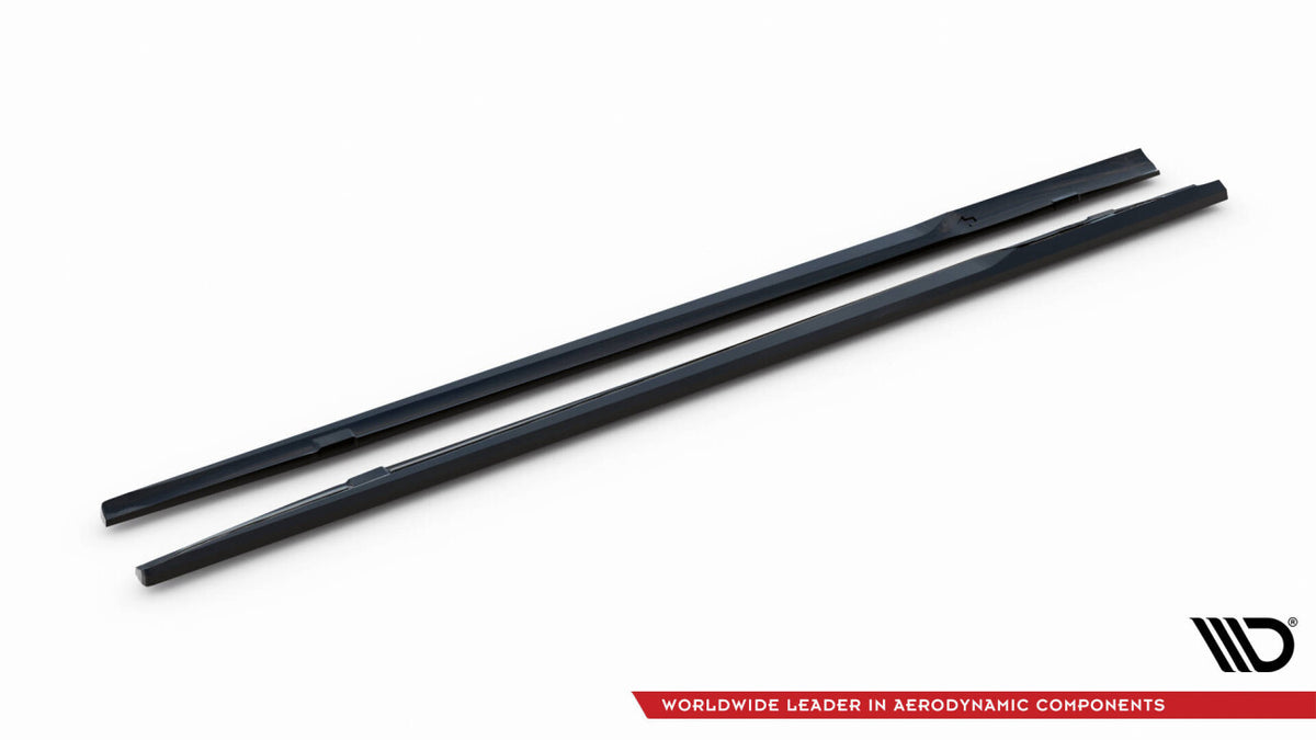 Seitenschweller Ansatz (Paar) passend für Porsche Taycan Turbo S Mk1 schwarz Hochglanz