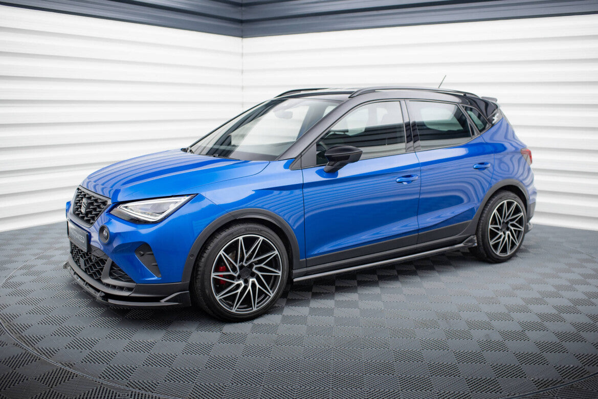 Seitenschweller Ansatz (Paar) passend für Seat Arona FR Mk1 schwarz Hochglanz