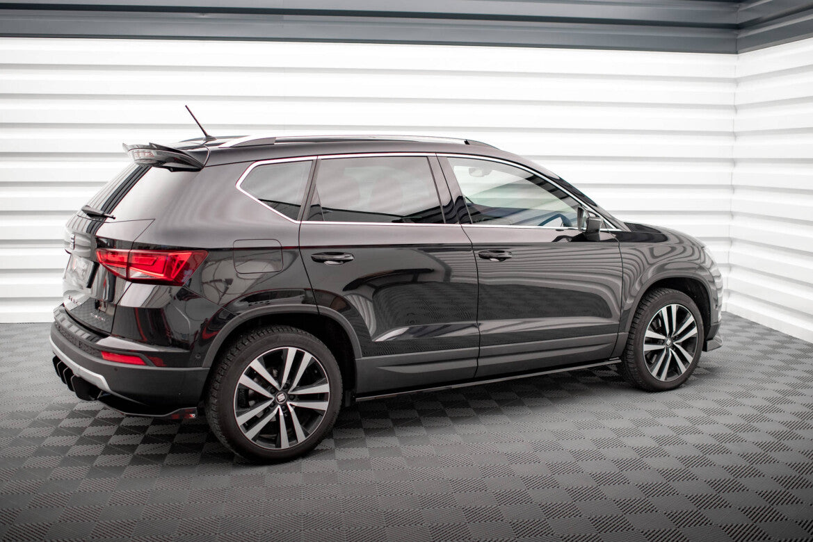 Seitenschweller Ansatz (Paar) passend für Seat Ateca Mk1 schwarz Hochglanz