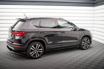 Seitenschweller Ansatz (Paar) passend für Seat Ateca Mk1 schwarz Hochglanz