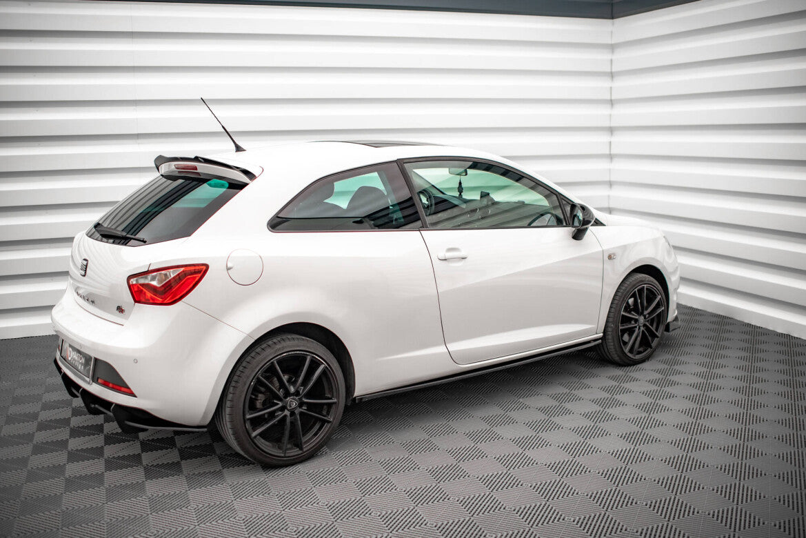Seitenschweller Ansatz (Paar) passend für Seat Ibiza FR SC Mk4 FL schwarz Hochglanz