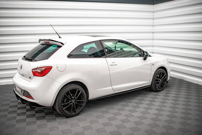 Seitenschweller Ansatz (Paar) passend für Seat Ibiza FR SC Mk4 FL schwarz Hochglanz