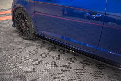 Seitenschweller Ansatz (Paar) passend für Seat Leon CUPRA / FR SC Mk3 / Mk3 FL schwarz Hochglanz