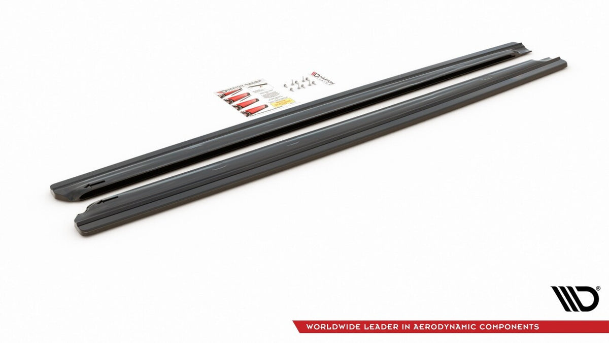 Seitenschweller Ansatz (Paar) passend für Seat Leon CUPRA / FR SC Mk3 / Mk3 FL schwarz Hochglanz