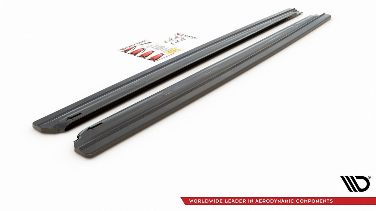 Seitenschweller Ansatz (Paar) passend für Seat Leon CUPRA / FR SC Mk3 / Mk3 FL schwarz Hochglanz