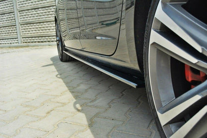 Seitenschweller Ansatz (Paar) passend für Seat Leon III CUPRA / FR schwarz Hochglanz