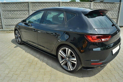 Seitenschweller Ansatz (Paar) passend für Seat Leon III CUPRA / FR schwarz Hochglanz