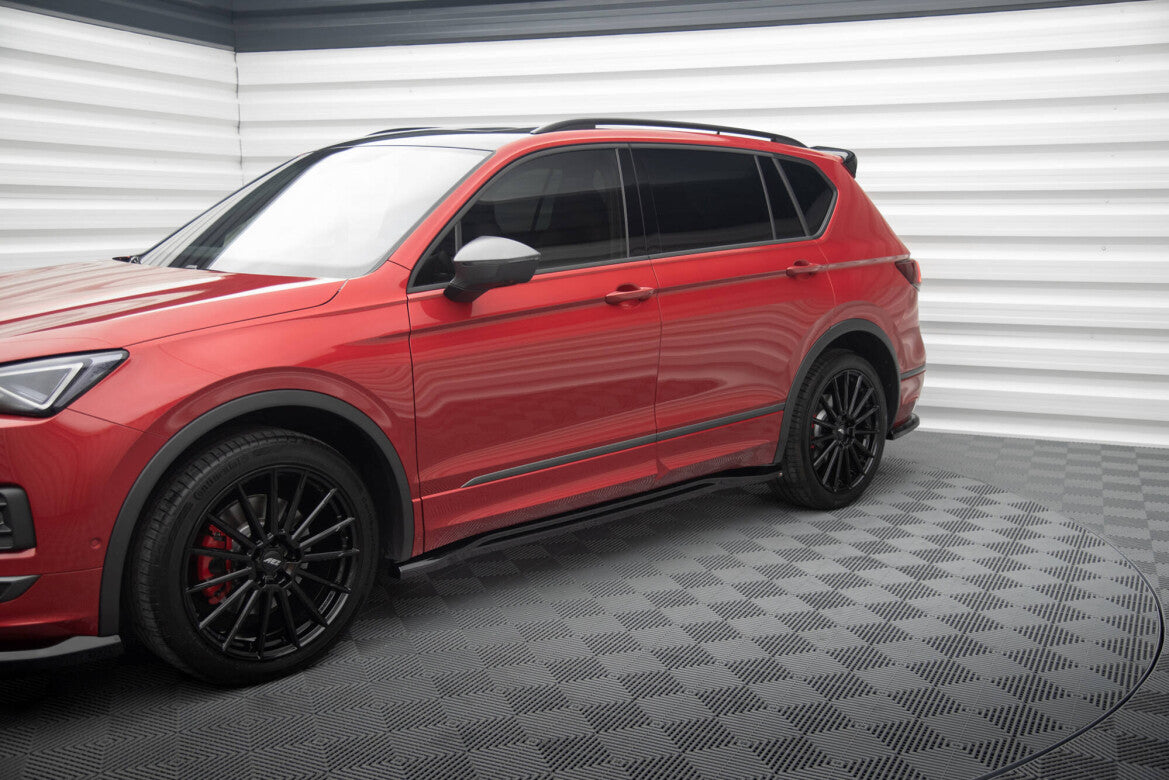 Seitenschweller Ansatz (Paar) passend für Seat Tarraco FR Mk1 schwarz Hochglanz