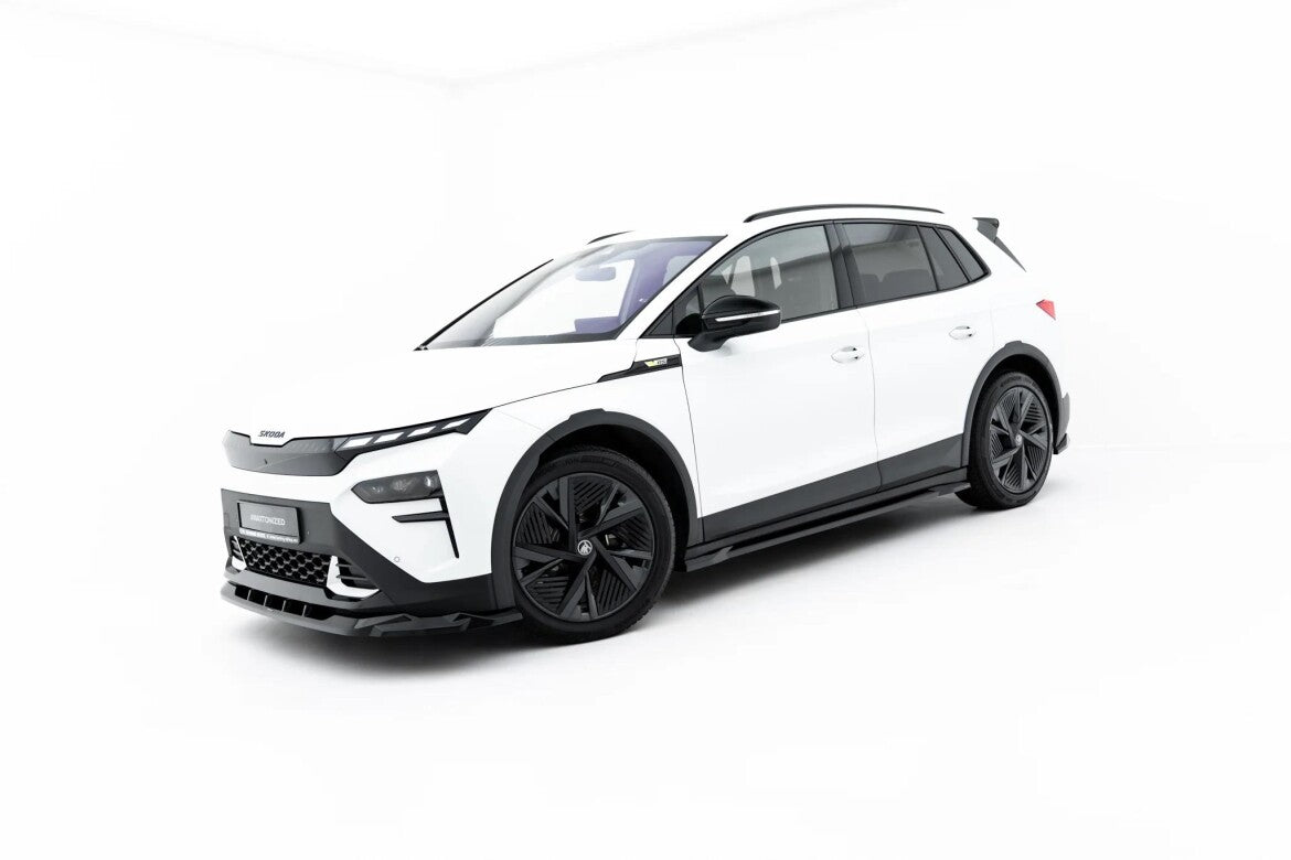 Seitenschweller Ansatz (Paar) passend für Skoda Elroq RS Mk1 schwarz Hochglanz