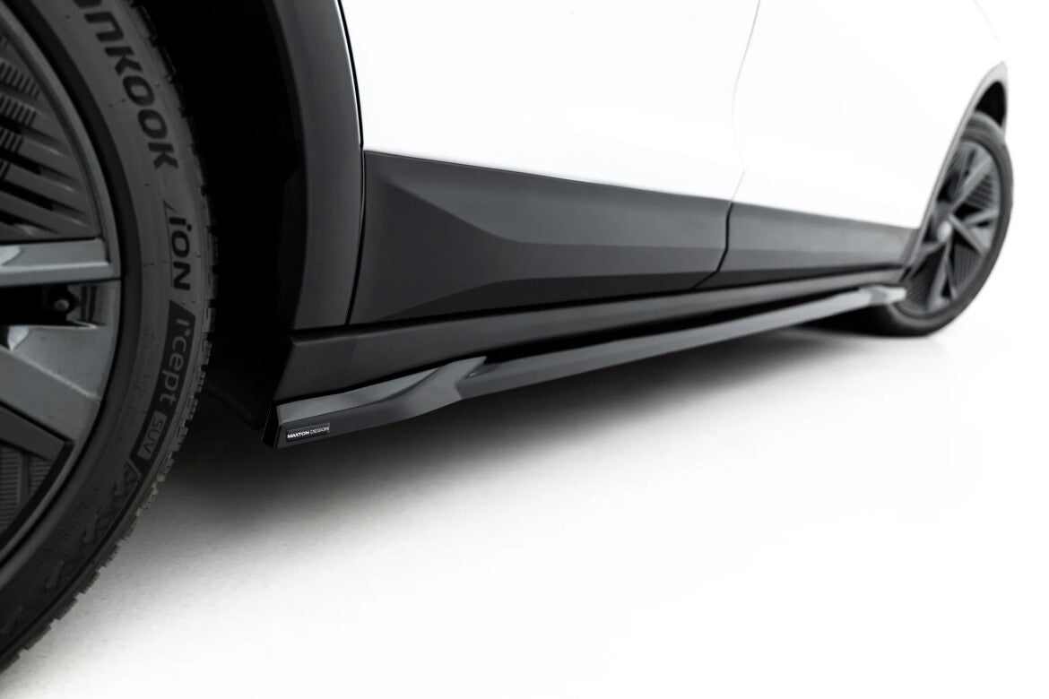 Seitenschweller Ansatz (Paar) passend für Skoda Elroq RS Mk1 schwarz Hochglanz